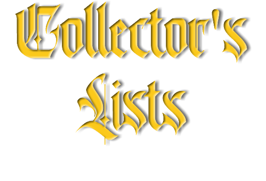 Collector's Lists
